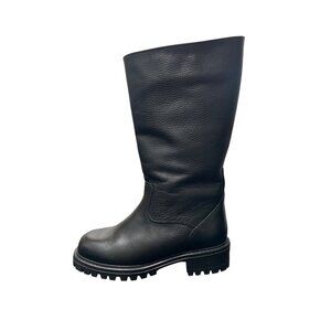 L.L. Bean Womens Black Leather Mid-Calf Boots Winter Waterproof Size 7